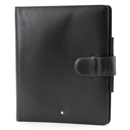 1280 - Montblanc, German black leather diary, 24cm x 19.5cm