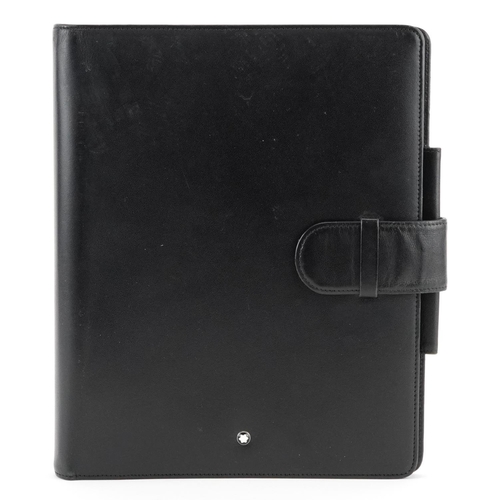 1280 - Montblanc, German black leather diary, 24cm x 19.5cm