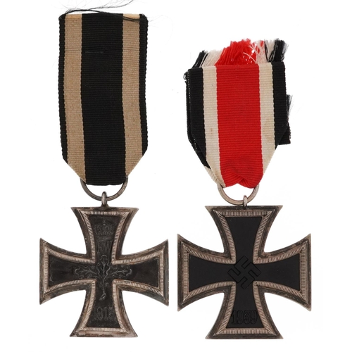 659 - Two German military interest Iron Crosses