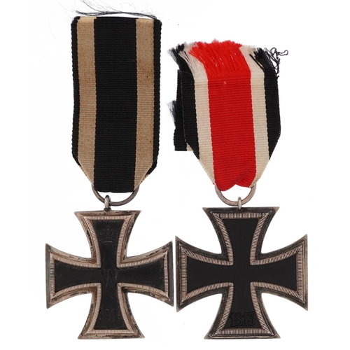 659 - Two German military interest Iron Crosses