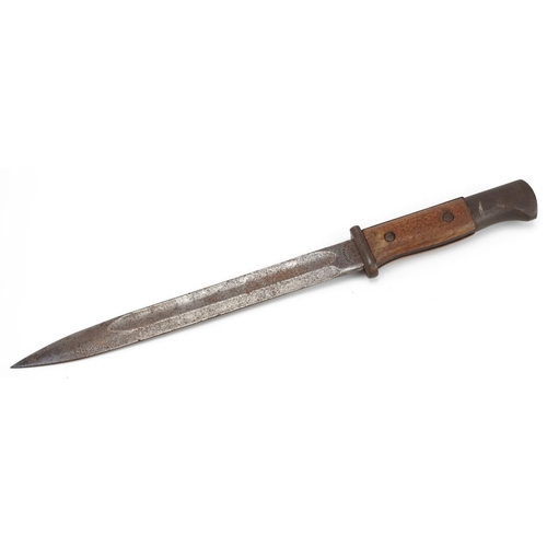 665 - German military interest bayonet impressed F Koeller & Co Ohligs Solingen to the blade