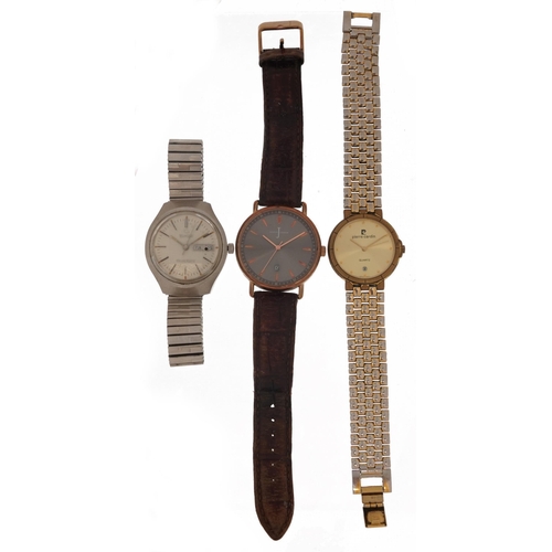 2737 - Three vintage and later gentlemen's wristwatches including Timex, Jasper Conran and Pierre Cardin, t... 