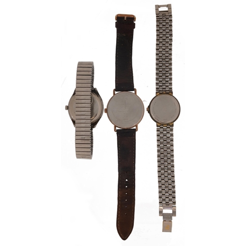 2737 - Three vintage and later gentlemen's wristwatches including Timex, Jasper Conran and Pierre Cardin, t... 