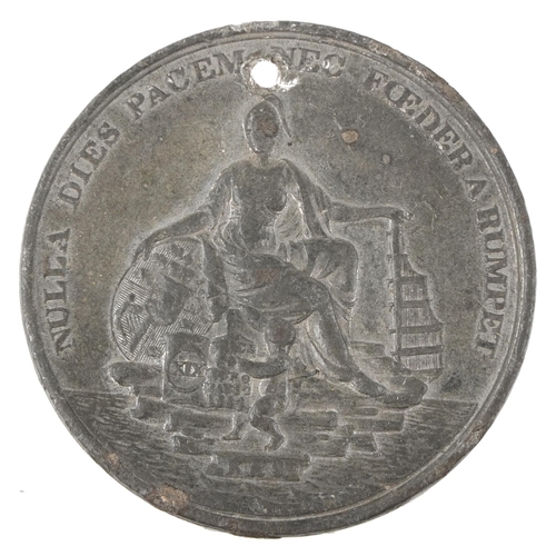 1684 - 19th century Treaty of Paris commemorative medallion commemorating Emperor of Russia, King of Prussi... 