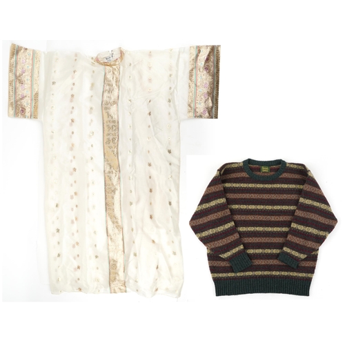 1274 - Vintage Harrods Coxmoore jumper and a Harrods robe, the robe size M