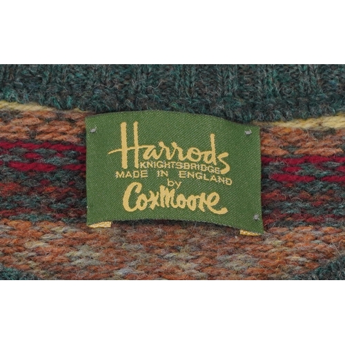 1274 - Vintage Harrods Coxmoore jumper and a Harrods robe, the robe size M