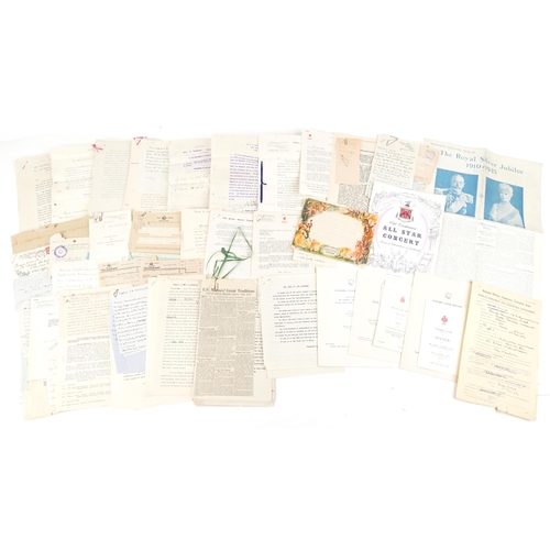 635 - Good collection of British military World War I and later paperwork relating to Major General Sir Ch... 