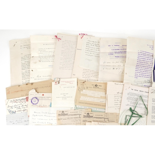 635 - Good collection of British military World War I and later paperwork relating to Major General Sir Ch... 