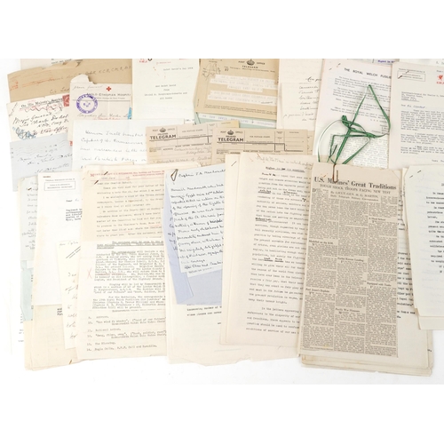 635 - Good collection of British military World War I and later paperwork relating to Major General Sir Ch... 