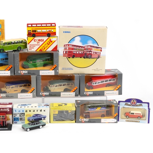 1563 - Diecast model predominantly buses and related with boxes including Corgi Classics and Trams of the W... 