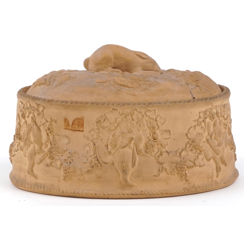 315 - Wedgwood game tureen and cover with liner decorated in low relief with a continuous band of hanging ... 