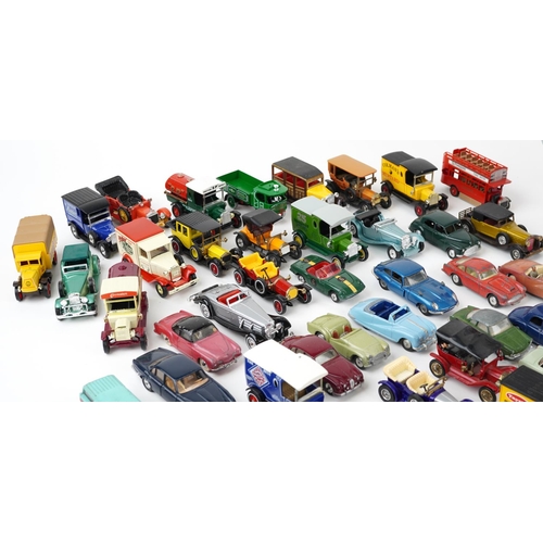 1571 - Large collection of vintage and later predominantly diecast vehicles, some with boxes, including Din... 