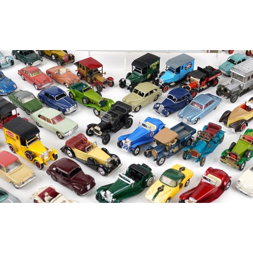 1571 - Large collection of vintage and later predominantly diecast vehicles, some with boxes, including Din... 