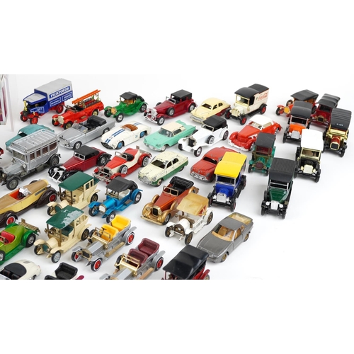 1571 - Large collection of vintage and later predominantly diecast vehicles, some with boxes, including Din... 