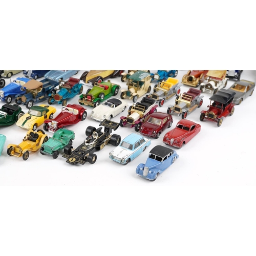 1571 - Large collection of vintage and later predominantly diecast vehicles, some with boxes, including Din... 