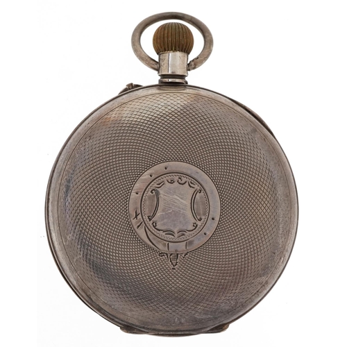 2061 - George V gentlemen's silver keyless open face pocket watch having enamelled and subsidiary dials wit... 