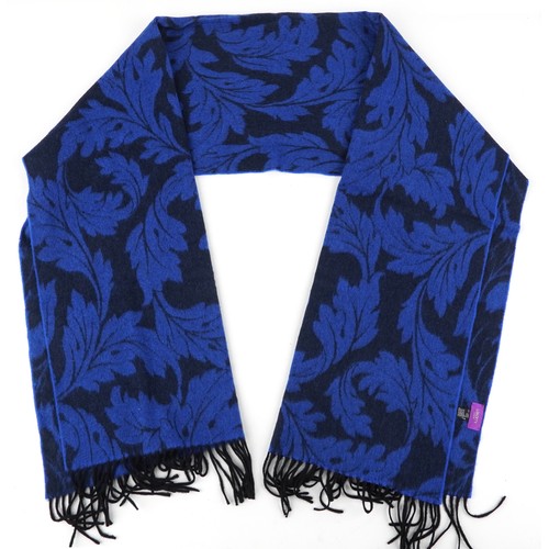 1286 - Liberty of London Lana wool blue floral scarf with box and bag