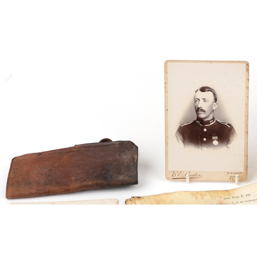 640 - Victorian and later militaria and ephemera relating to Herbert Sherwell of The Highlanders including... 