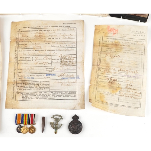 640 - Victorian and later militaria and ephemera relating to Herbert Sherwell of The Highlanders including... 