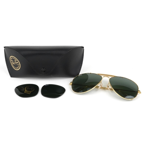 1288 - Pair of Ray-Ban Aviator sunglasses with case