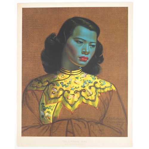 697 - Vladimir Tretchikoff - The Chinese Girl, vintage print in colour signed in ink V Tretchikoff 1960, u... 