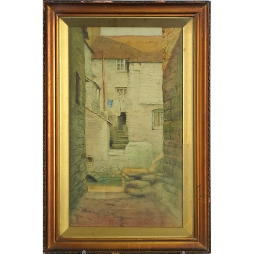 598 - Continental buildings, early 20th century watercolour, mounted, framed and glazed, 32cm x 18cm exclu... 