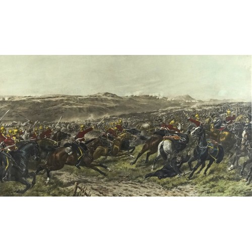 1265 - After G Douglas Giles - The Charge of the Light Brigade, 19th century military interest print in col... 