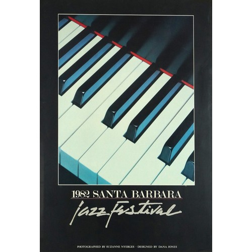 1411 - 1982 Santa Barbara Jazz Festival poster photographed by Suzanne Nyerges, Designed by Dana Jones, fra... 