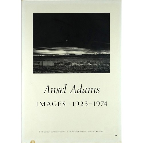 1413 - Ansel Adams Images 1923-1974 gallery poster, New York Graphics Society, framed and glazed, 90cm x 64... 