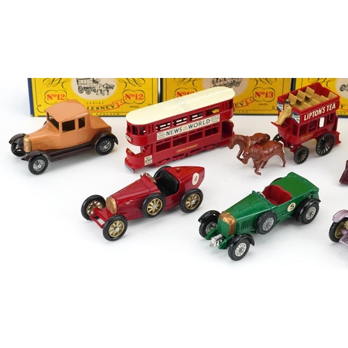 1555 - Eight vintage Lesney Models of Yesteryear diecast vehicles with boxes comprising  Y-3, Y-5, Y-6, Y-6... 