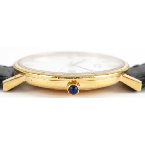 2596 - Rotary, gentlemen's gold plated G896 wristwatch with date aperture, 32mm in diameter