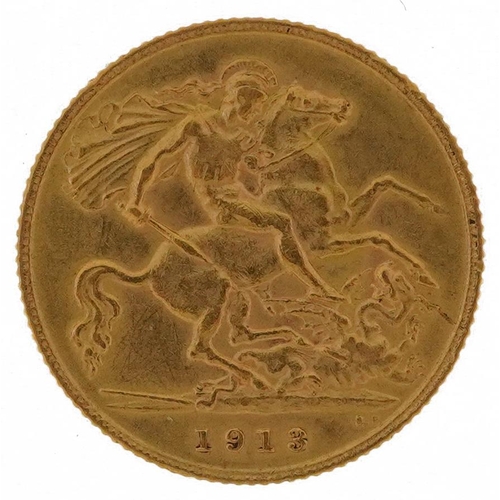 1632 - George V 1913 gold half sovereign