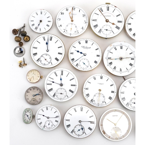 2744 - Victorian and later pocket watch and wristwatch movements, the pocket watch movements predominantly ... 