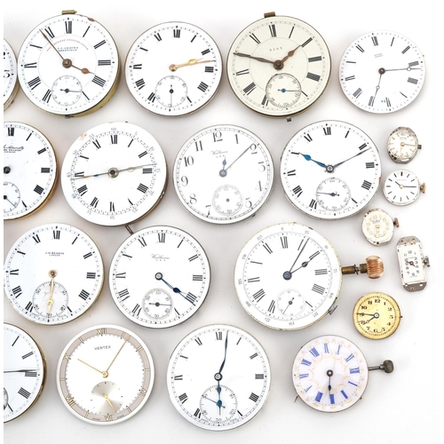 2744 - Victorian and later pocket watch and wristwatch movements, the pocket watch movements predominantly ... 