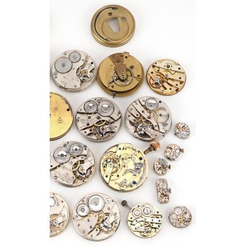 2744 - Victorian and later pocket watch and wristwatch movements, the pocket watch movements predominantly ... 