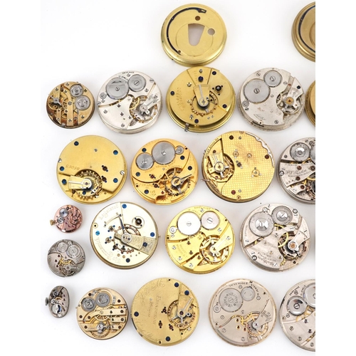 2744 - Victorian and later pocket watch and wristwatch movements, the pocket watch movements predominantly ... 