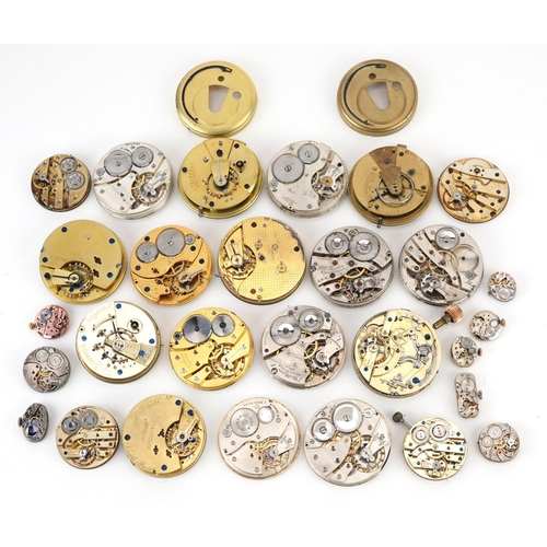 2744 - Victorian and later pocket watch and wristwatch movements, the pocket watch movements predominantly ... 