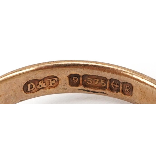 2106 - 9ct gold unengraved signet ring, size N/O, 4.9g