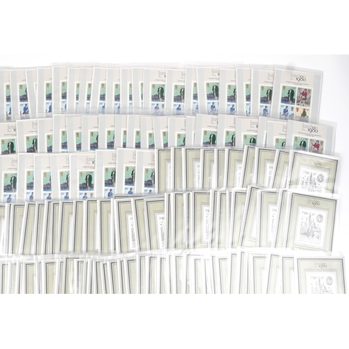 1787 - Extensive collection of London 1900 British Post Office second and third miniature sheets, face valu... 