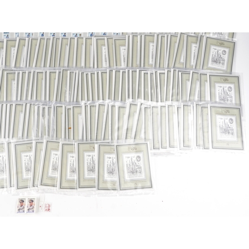 1787 - Extensive collection of London 1900 British Post Office second and third miniature sheets, face valu... 