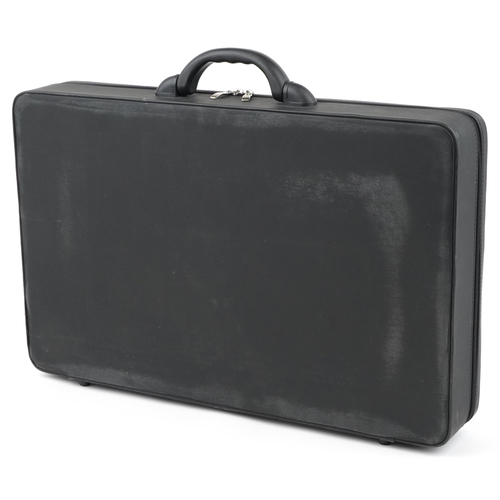 2780 - Ice Watch, black leatherette forty place Ice wristwatch case, 58cm wide