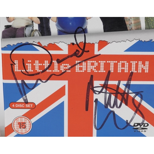 1735 - Little Britain signatures comprising Inside Little Britain hardback book signed by Matt Lucas and Li... 