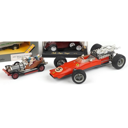 1562 - Vintage and later model and toy cars including Schuco Ferrari Formel II, Corgi Toys Chitty Chitty Ba... 