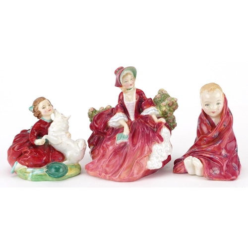 1140 - Three Royal Doulton comprising The Little Pig, Home Again and Lydia, the largest 12.5cm high