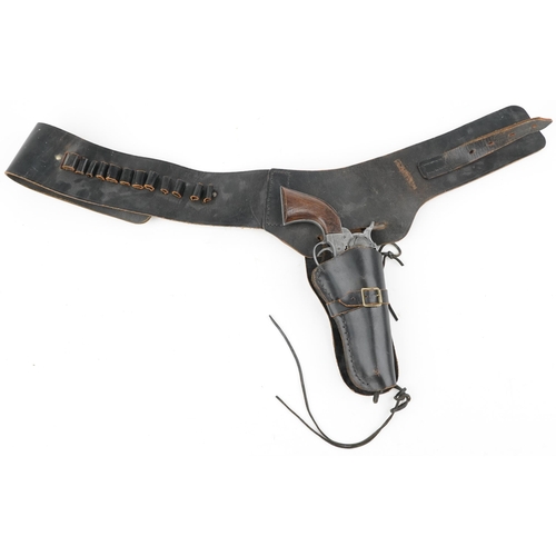 691 - BKA decorative model of a Colt single action Army 45 revolver with leather holster, the revolver 28.... 