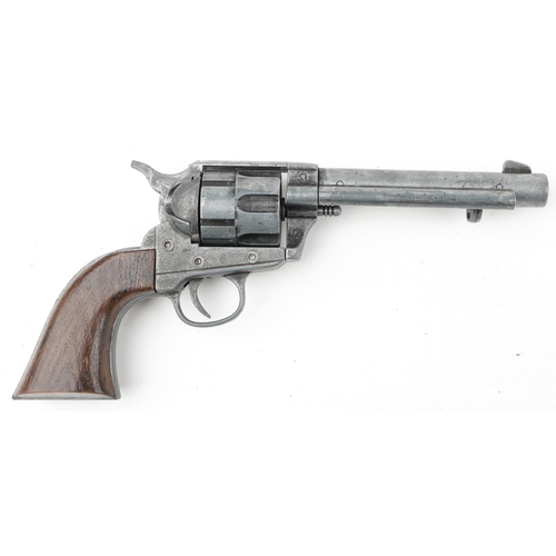 691 - BKA decorative model of a Colt single action Army 45 revolver with leather holster, the revolver 28.... 