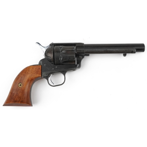 689 - Decorative model of a 1974 single action army 45 revolver, 28cm in length