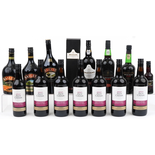 1130 - Sherry, Bailey's and port including Graham's Late Bottled Vintage and Select Reserve port