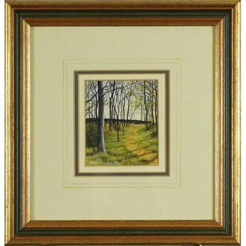 1499 - Steven Townsend - Woodland and Out to Sea, set of four gouaches, mounted, framed and glazed, each 9c... 