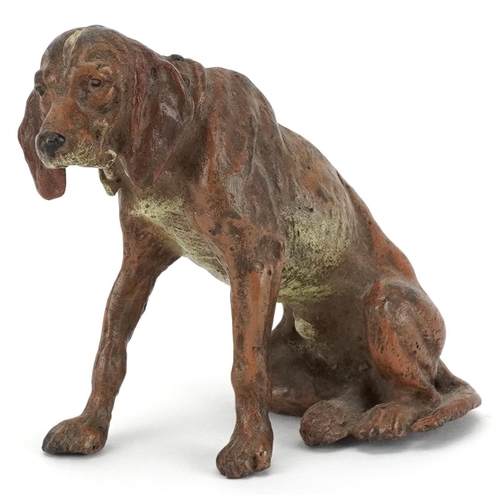 250 - Austrian style cold painted bronze dog, 7.5cm in high